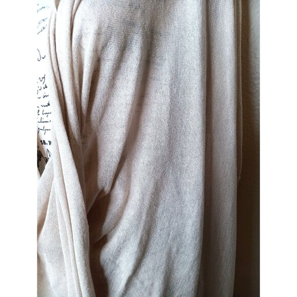 The Fisher Project XL Eileen Fisher Deep Cowl Neck Shear Twist Sweater, Oatmeal - Picture 3 of 5